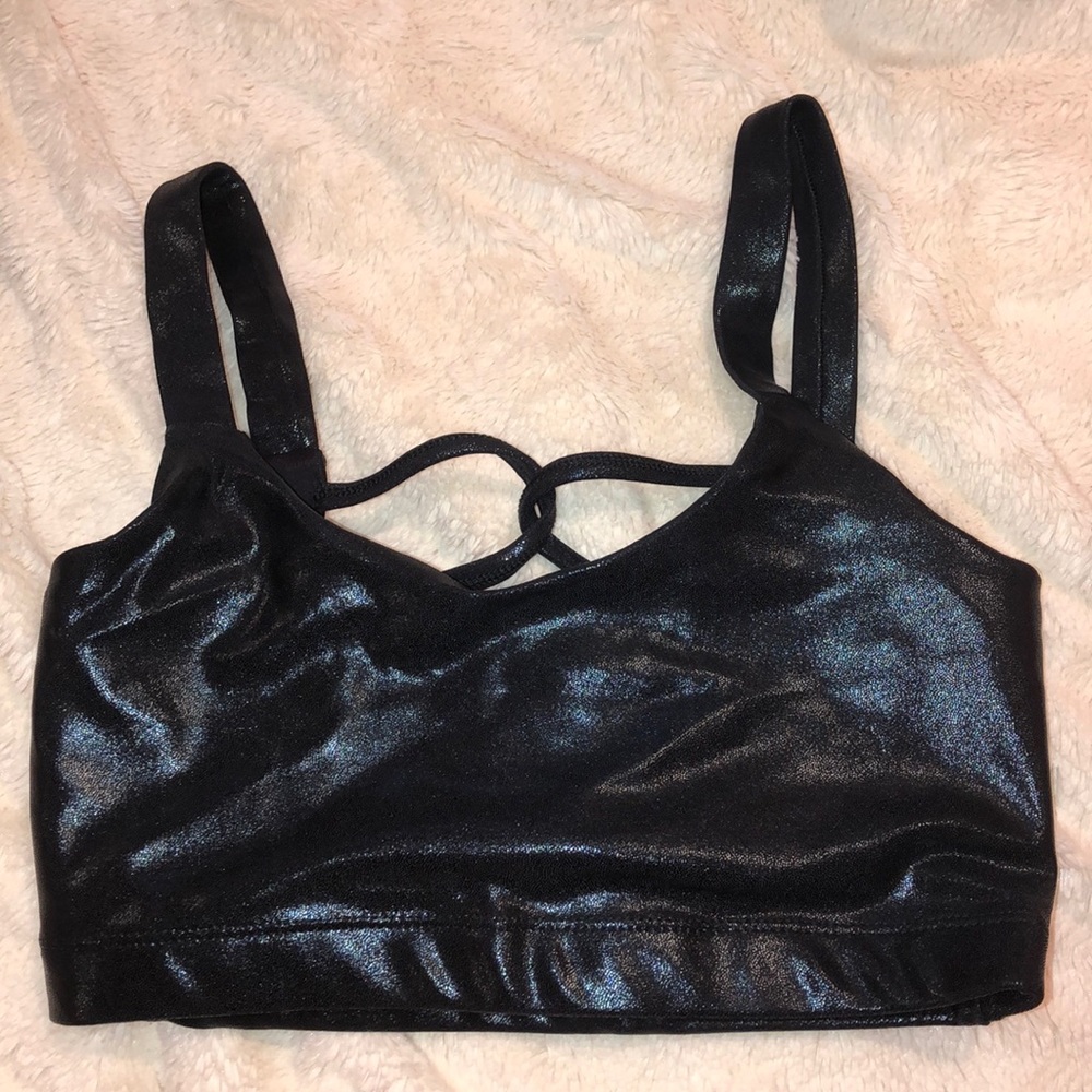 Brand new black fitted sports bra